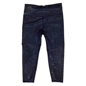 Zyia Active Women’s Light N Tight Hi-Rise Capri Legging 23" Black Metallic Sz XL